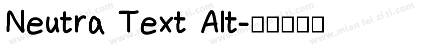 Neutra Text Alt字体转换